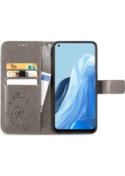 Oppo Case 7 5g Için Zarif Iş Çevirme Kapağı Dört Yapraklı Yonca (Yurt Dışından) modelleri