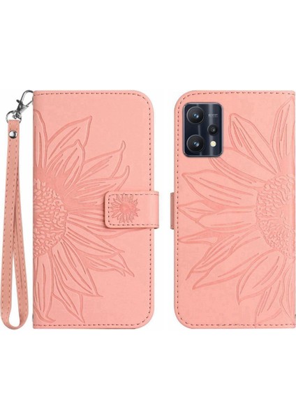 Kart Yuvaları ile Realme 9 4g Için Kılıf Tutucu Flip Cüzdan Telefon Kılıfı Lüks (Yurt Dışından)