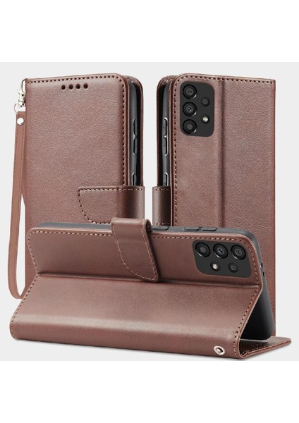 Kart Tutucu Kickstand Deri Folio ile Samsung Galaxy A52S 5g Için Kılıf (Yurt Dışından)