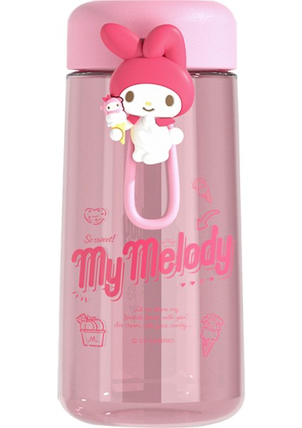 Sanrio Plastik Su Bardağı Kadın Yaz Yüksek Yüz Değeri Çocuk Öğrenci Taşınabilir Spor Büyük Kapasiteli Bardak Düşmeye Dayanıklı Meletti #350ML (Yurt Dışından)