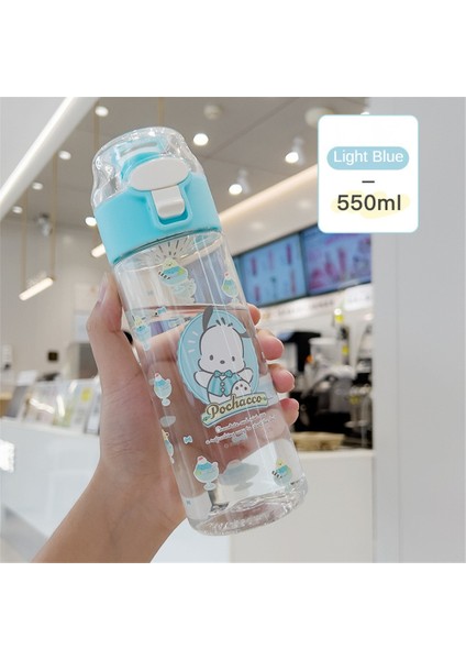 Sanrio Su Bardağı Kız Yüksek Yüz Değeri Öğrenci Plastik Bardak Yüksek Sıcaklığa Dayanıklı Yaz Sevimli Çocuk Su Bardağı Paça Köpek #550ML (Yurt Dışından)