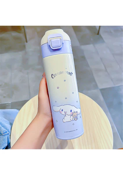 CCmoo Pretty Sanrio Kuromi Çocuk Termos Bardak Kızlar Paslanmaz Çelik 316 Doğrudan Içme Suyu Bardağı Öğrenci Okul Özel Su Isıtıcısı Tarçın Köpek Mavisi #500ML (Yurt Dışından)