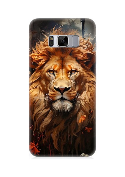 Samsung Galaxy S8 Plus Uyumlu Yorgun Savaşçı Aslan Desenli Silikon Kılıf