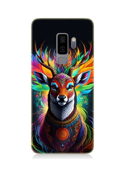 Samsung Galaxy S9 Plus Uyumlu Mistik Ala Geyik Desenli Silikon Kılıf