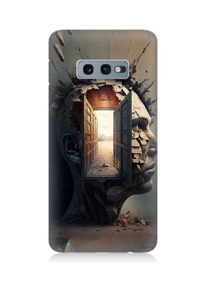 Samsung Galaxy S10E Uyumlu Insan Beyni ve Hayali Desenli Silikon Kılıf