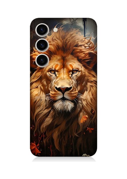 Samsung Galaxy S23 Plus Uyumlu Yorgun Savaşçı Aslan Desenli Silikon Kılıf