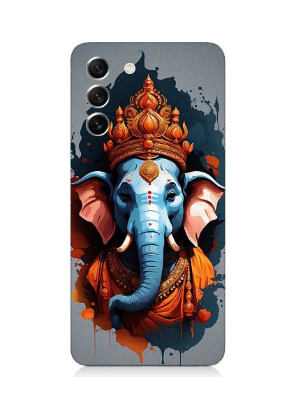 Samsung Galaxy S21 Fun Edition Uyumlu Ganesha Ganeşa Desenli Silikon Kılıf