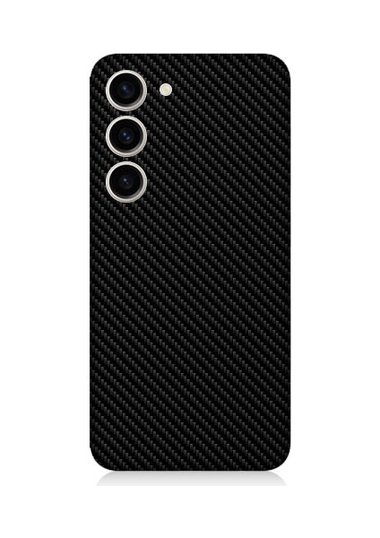 Samsung Galaxy S23 Uyumlu Siyah Karbon Motif Desenli Silikon Kılıf
