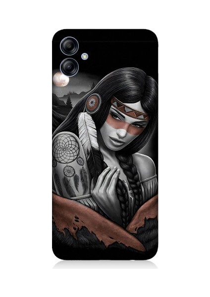 Samsung Galaxy A04E Uyumlu Kızılldereli Kız Dreamcatcher Desenli Silikon Kılıf