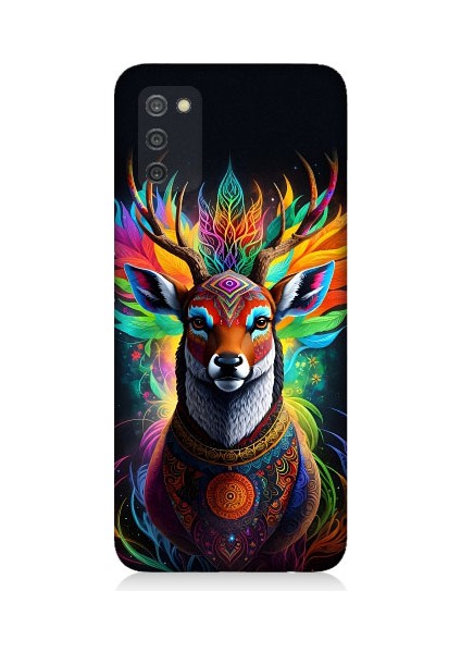Samsung Galaxy A03S Uyumlu Mistik Ala Geyik Desenli Silikon Kılıf