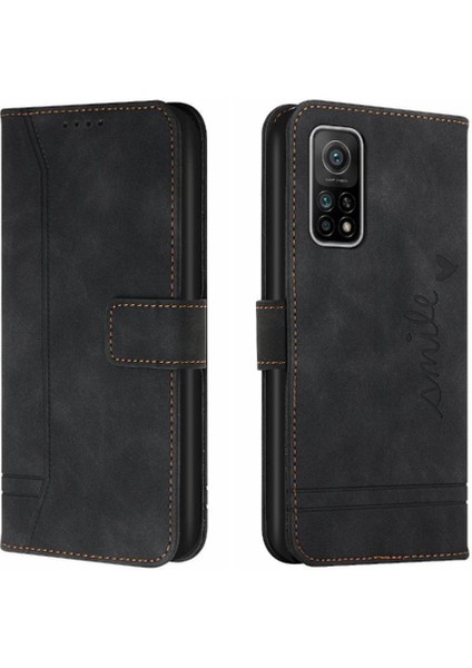 Telefon Kılıfı Için Xiaomi 10T/10T Pro Pu Deri Flip Folio Cüzdan Kart Yuvaları (Yurt Dışından)