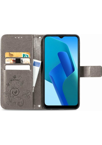 Oppo A16K Zarif Iş Flip Kapak Için Kılıf Kısa Kayış Dört Yaprak (Yurt Dışından) modelleri