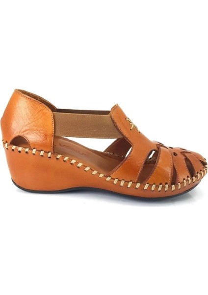 18793056 Kadın Deri Lastikli Feta Topuk Kapalı Sandalet fiyatları