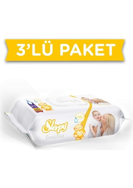 Sensitive Islak Mendil 90 Yaprak,3 Adet