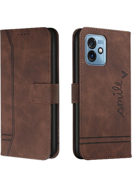 Motorola Moto G 5g 2023 Için Telefon Kılıfı El Kayışı Flip Folio Cüzdan Pu (Yurt Dışından)