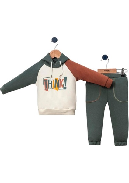235834 Erkek Bebek Laval Üç Iplik Şardonlu Eşofman Takımı