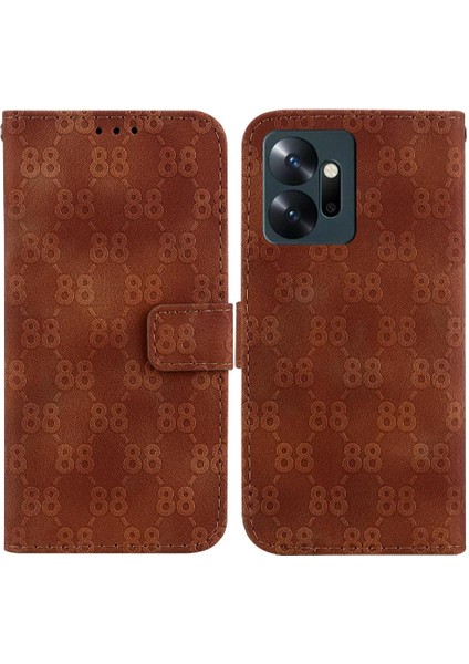 Infinix Sıfır 20 Çift 8 Kabartmalı Kickstand Kart Tutucu Pu Için Telefon Kılıfı (Yurt Dışından)