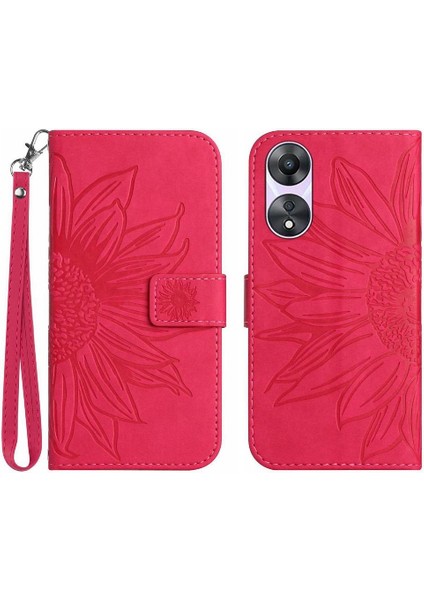Oppo Case 4g Kabartmalı Ayçiçeği Flip Cüzdan Telefon Kılıfı Için Kılıf Lüks Pu (Yurt Dışından)