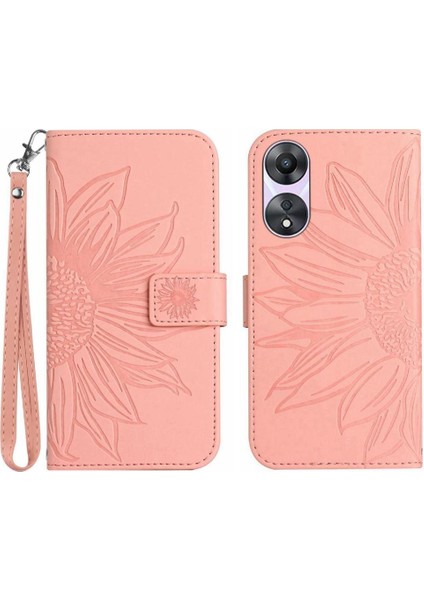 Oppo Case 4g Kabartmalı Ayçiçeği Flip Cüzdan Telefon Kılıfı Için Kılıf Lüks Pu (Yurt Dışından)