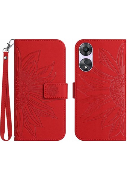 Oppo Case 4g Kabartmalı Ayçiçeği Flip Cüzdan Telefon Kılıfı Için Kılıf Lüks Pu (Yurt Dışından)