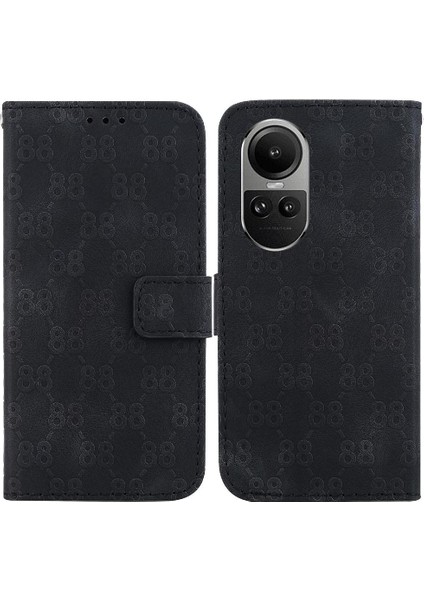 Oppo Phone 10 Pro 5g Için Telefon Kılıfı Kart Tutucu Kickstand Çift 8 Kabartmalı (Yurt Dışından)