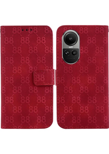 Oppo Phone 10 Pro 5g Için Telefon Kılıfı Kart Tutucu Kickstand Çift 8 Kabartmalı (Yurt Dışından)