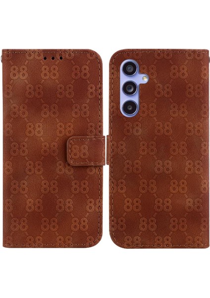 Samsung Galaxy S23 Fe 5g Için Telefon Kılıfı Kart Tutucu Çift 8 Kabartmalı Pu (Yurt Dışından)