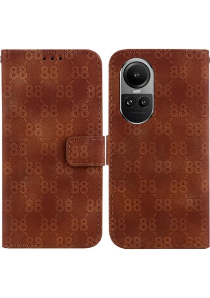Oppo Phone 10 Pro 5g Için Telefon Kılıfı Kart Tutucu Kickstand Çift 8 Kabartmalı (Yurt Dışından)