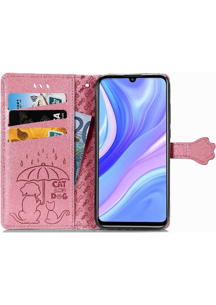 Huawei Y8P Kılıf Için Kılıf Kısa Kayış Karikatür Hayvanlar Kapak Çevirin (Yurt Dışından)