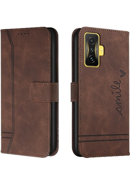 Telefon Kılıfı Için Xiaomi Poco F4 Gt Manyetik Kapatma Flip Folio Cüzdan Pu (Yurt Dışından)
