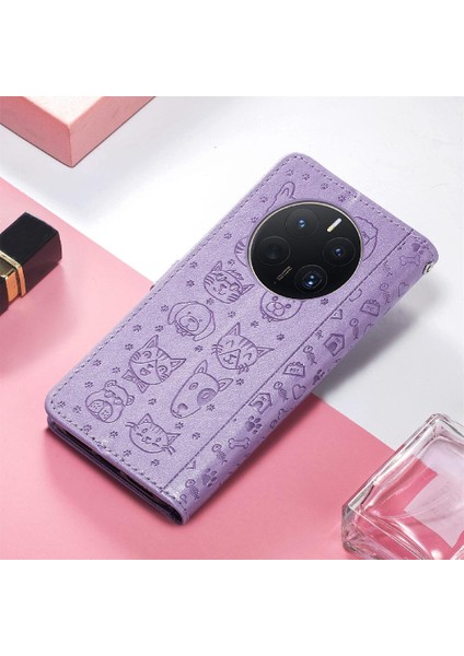 Huawei Mate 50 Için Kılıf Pro Darbeye Deri Kılıf Karikatür Hayvanlar Kısa (Yurt Dışından) fırsatları