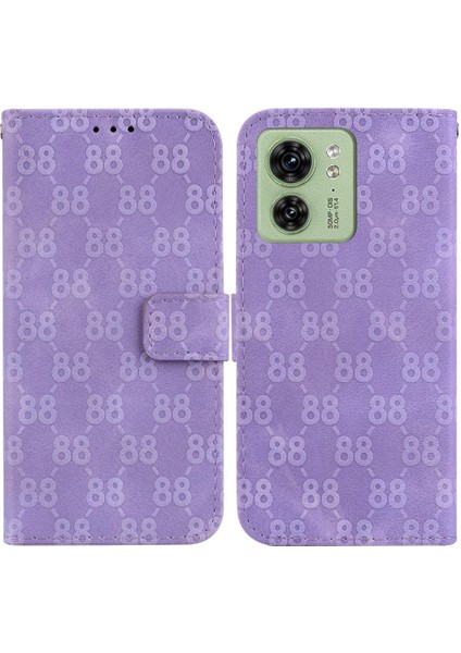 Motorola Kenar 40 Kickstand Pu Deri Cüzdan Kapak Kartı 8 Için Telefon Kılıfı (Yurt Dışından)