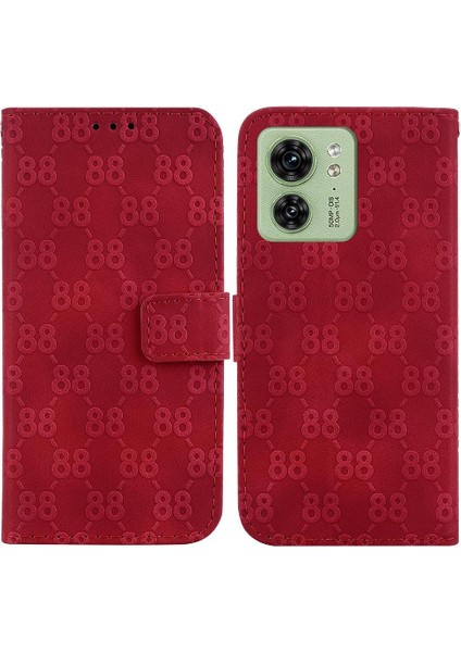 Motorola Kenar 40 Kickstand Pu Deri Cüzdan Kapak Kartı 8 Için Telefon Kılıfı (Yurt Dışından)