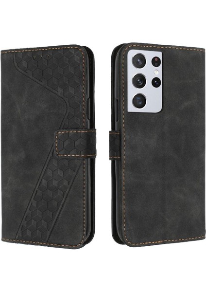Samsung Galaxy S21 Ultra Cüzdan Flip Için Telefon Kılıfı Folio Kart Yuvaları Kapak (Yurt Dışından)