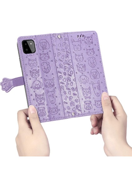 Samsung Galaxy A22 5g Için Kılıf Kapak Çevirin Kılıf Kısa Kayış Karikatür (Yurt Dışından) modelleri