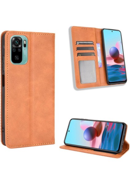 Xiaomi Redmi Not 10 4g Pu Deri Manyetik Kapatma Cüzdan (Yurt Dışından)
