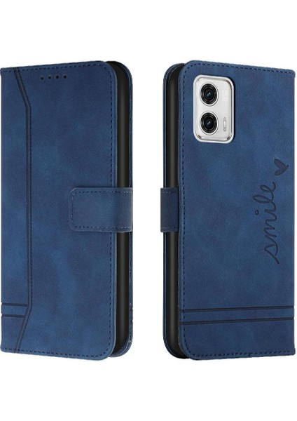 Motorola Moto G73 El Kayışı Flip Folio Cüzdan Kart Yuvaları Için Telefon Kılıfı (Yurt Dışından)