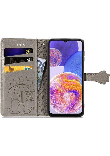 Samsung Galaxy A23 Kılıf Için Kılıf Kısa Kayış Karikatür Hayvanlar Flip (Yurt Dışından) modelleri