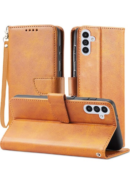 Kart Tutucu Kickstand Manyetik Karbon ile Samsung Galaxy A34 5g Için Kılıf (Yurt Dışından)