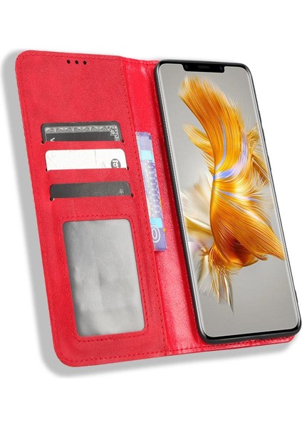 Huawei Mate 50 Pro Cüzdan Manyetik Kapatma Pu Deri Kılıf (Yurt Dışından)