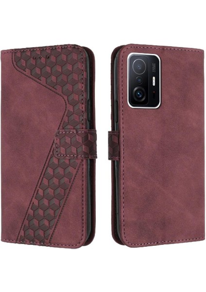 Telefon Kılıfı Için Xiaomi 11T/11T Pro Manyetik Kart Yuvaları Kapak Cüzdan Çevirin (Yurt Dışından)