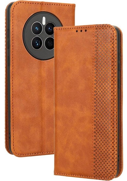Huawei Mate 50 Için Kılıf Manyetik Kapatma Cüzdan Pu Deri (Yurt Dışından)