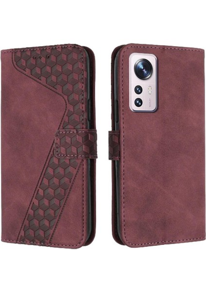 Telefon Kılıfı Için Xiaomi 12 Lite Manyetik Cüzdan Çevir Folio Kart Yuvaları Kapak (Yurt Dışından)