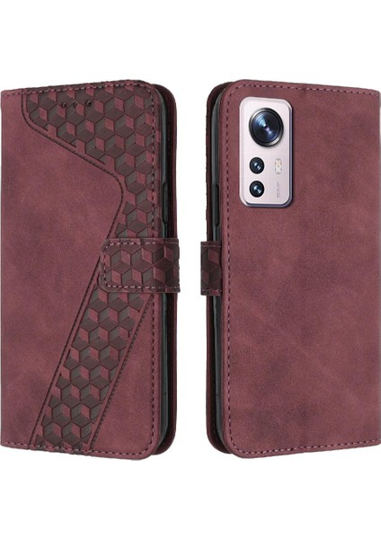 Telefon Kılıfı Için Xiaomi 12 Lite Manyetik Cüzdan Çevir Folio Kart Yuvaları Kapak (Yurt Dışından)