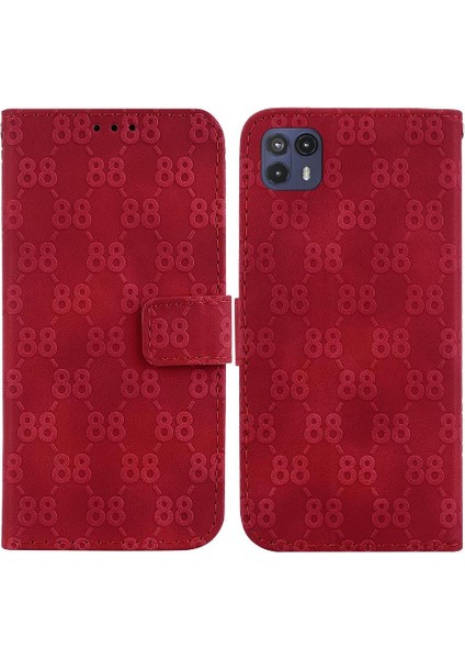 Motorola Moto G50 5g Için Telefon Kılıfı Kart Tutucu Cüzdan Kapak Çift 8 Pu (Yurt Dışından)