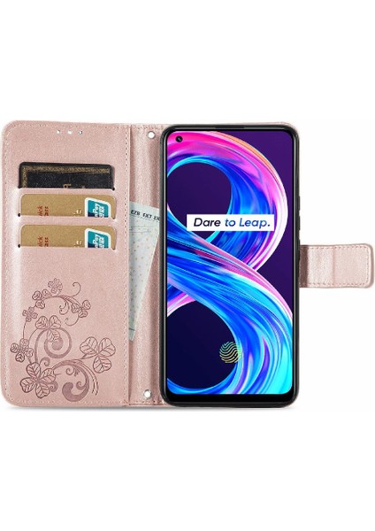 Realme 8 Pro Flip Kapak Kılıf Için Dört Yapraklı Yonca Kısa Kayış (Yurt Dışından) indirimleri