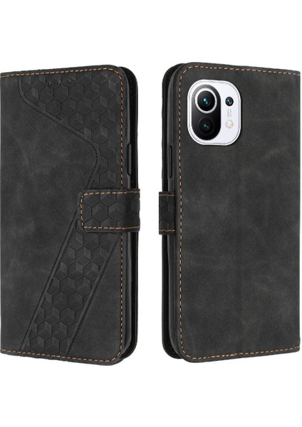 Xiaomi 11 Lite Için Telefon Kılıfı Kart Yuvaları Kapak Kickstand Manyetik Cüzdan (Yurt Dışından)