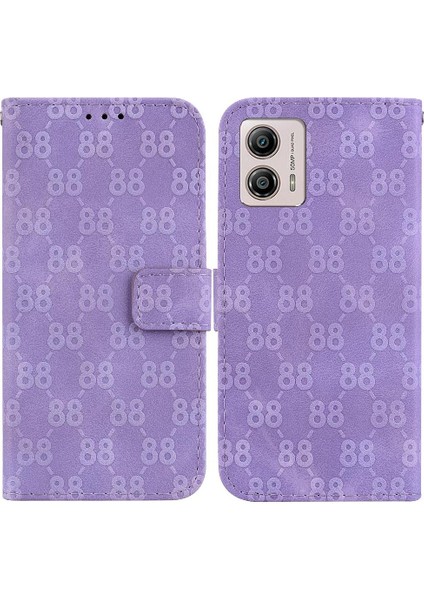 Motorola Moto G53 Için Telefon KILIFI/G23/MOTOROLA Kart Tutucu Çift 8 Kabartmalı Pu (Yurt Dışından)