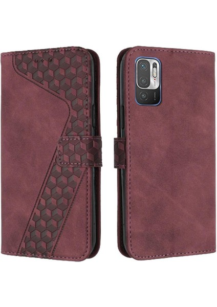 Telefon Kılıfı Için Xiaomi Redmi Not 10 5g Cüzdan Kart Yuvaları Kapak Kickstand (Yurt Dışından)