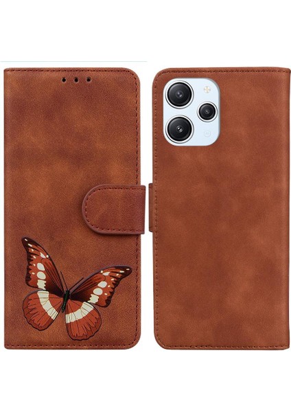 Xiaomi Redmi Için 12 4g Kart Yuvaları Flip Case Folio Kapak Kelebek Cüzdan (Yurt Dışından)